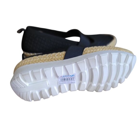 Adrienne Vittadini Percy Mary Jane Espadrille Slip-On Black Shoes SZ 6M - Picture 6 of 8